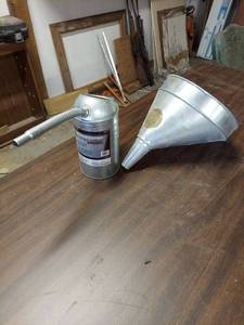 lot 6054 image: Funnel and oil can