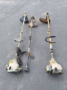 lot 6071 image: 2 Ryobi string trimmers - 1 Missing Head