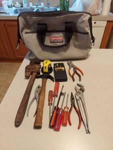 lot 6267 image: Craftsman Bag with Assorted Tools