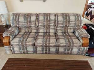 lot 6184 image: Queen Size Hide-A-Bed Sofa - Clean