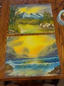 lot 6222 image: 2 Oil on Canvas Paintings