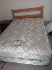 lot 6237 image: Queen Size Denver Mattress Set with Frame and Headboard