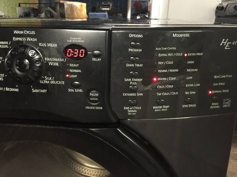 kenmore elite he4t washer dimensions