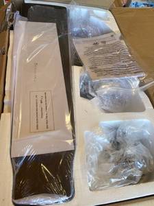 lot 5495 image: Fanimation Studio Collection Aire Drop 52-in Brushed Nickel LED Indoor Downrod Mount Ceiling Fan with Light Kit and Remote