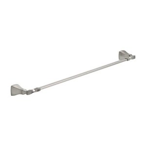 lot 5497 image: Delta Sawyer Satin Nickel Towel Bar 24 in. L Die Cast Zinc