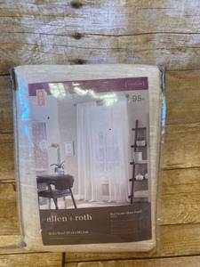 lot 5519 image: Allen  Roth Rod Pocket Sheer Panel.