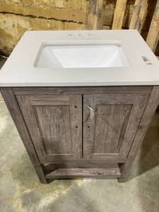 lot 5530 image: Barn Style Vanity with Sink