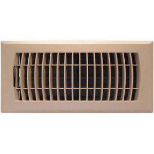 lot 5542 image: Plastic Floor Register, Taupe Finish, Louvered Design, 4 x 10