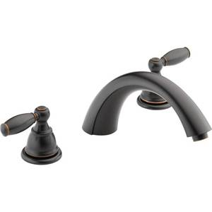 lot 5544 image: Peerless Claymore Two Handle Roman Tub Trim in Oil Bronze PTT298696-OB