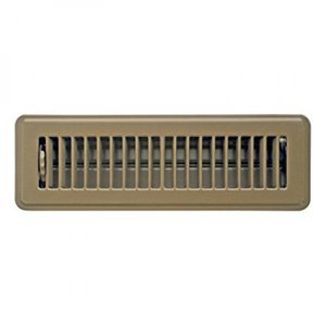 lot 5595 image: Accord ABFRBR210 Floor Register with Louvered Design, 2-Inch x 10-Inch(Duct Opening Measurements), Brown