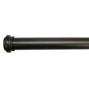 lot 5610 image: allen  roth 36-in to 72-in Matte Black Transitional Metal Single Curtain Rod