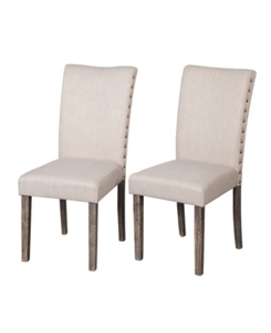 lot 4180 image: Burswood Parson Chair, Set of 2, Weathered Gray