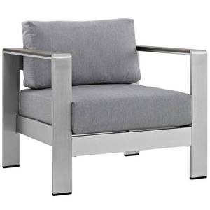 lot 4283 image: Modway Shore Outdoor Patio Aluminum Armchair