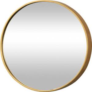 lot 4293 image: FirsTime & Co. Gold Beckham Round Mirror, American Crafted, Gold, Mirror, 22 x 1.75 x 22 in - 22 x 1.75 x 22 in