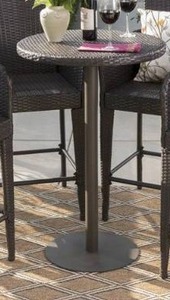 lot 4299 image: Callum Outdoor Wicker 32-inch Round Bar Table by Christopher Knight Home