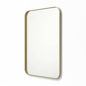 lot 4303 image: Metal Framed Rounded Rectangle Wall Mirror- Retail$205.99