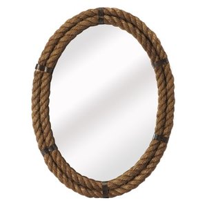 lot 4345 image: Butler Darby Oval Rope Wall Mirror- Retail$227.99