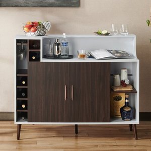 lot 4390 image: Furniture of America Sorm Contemporary 47-inch Wine Rack Buffet- Retail$389.99
