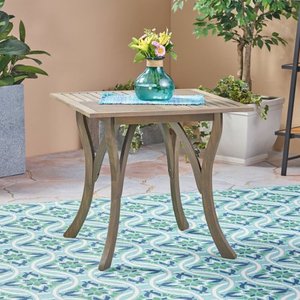 lot 4415 image: Hermosa Outdoor Acacia Wood Square Dining Table by Christopher Knight Home- Retail$149.99