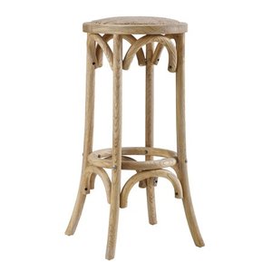 lot 4420 image: Flint Rattan Seat Backless Bar Stool- Retail$164.69