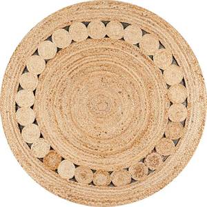 lot 4445 image: JONATHAN Y Dahlia Round Natural Jute Boho Circle Natural 3 Round Area Rug