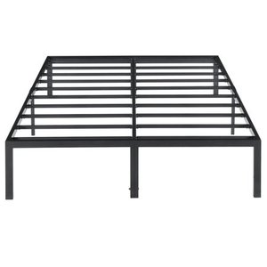 lot 4485 image: Sleeplanner 14-inch Modern Black Metal Platform Bed Frame- Retail$164.99