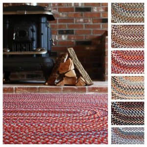 lot 4489 image: Rhody Rug Augusta Space-Dye Wool Braided Rug- Retail$522.49