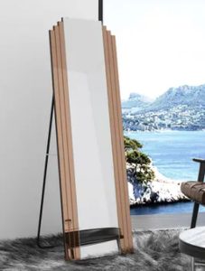 lot 4191 image: KOHROS Gold Frame Floor Mirror