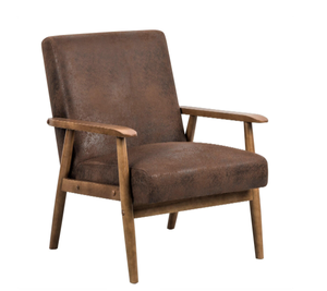 lot 4194 image: ARMCHAIR. BROWN ( ITEM # C136)