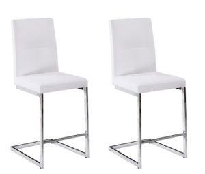 lot 4213 image: best quality Furniture counter height dining room Chair white- Set Of 2