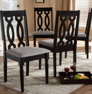 lot 4258 image: Modern and Contemporary Fabric 4-Piece Dining Chair Set- Retail$262.49