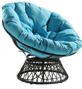 lot 4264 image: The Curated Nomad Avoca Woven Wicker over Steel Frame Chair- Retail$179.49