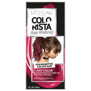 lot 87697 image: LOreal Paris Colorista Semi-Permanent Hair Makeup - 1 fl oz - Raspberry