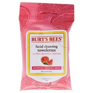 lot 87704 image: Lot of 5 Burts Bees Facial Cleansing Towelettes - Pink Grapefruit - 10ct