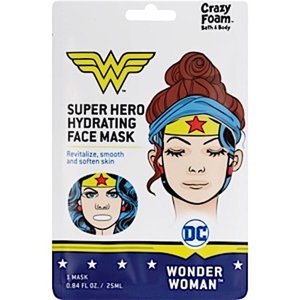lot 87725 image: Lot of 5 DC Wonder Woman Superhero Hydrating Face Mask-Crazy Foam-1 mask-0.84fl.oz.