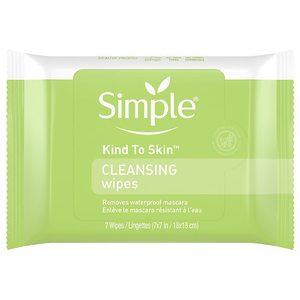lot 87740 image: Lot of 5 Simple Sensitive Skin Experts Cleansing Facial Wipes,7wipes