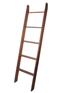 lot 4270 image: Lucas Walnut 72 inch decorative blanket ladder