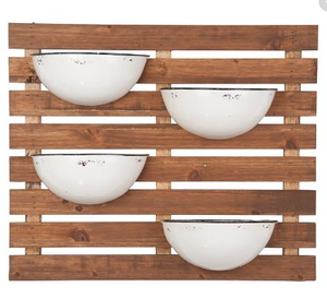 lot 4271 image: 20H Rectangular Wood Planters - Brown - Foreside Home&Garden