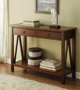 lot 4309 image: Copper Grove Newborough Aged Cherry Rectangular Top Table - Retail$166.99