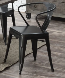 lot 4311 image: Carbon Loft Uglem Industrial Dining Chair (Set of 2)- Retail$110.49