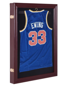 lot 4318 image: HOMCOM 32 x 24 UV-Resistant Sports Jersey Frame Display Case- Retail$92.49