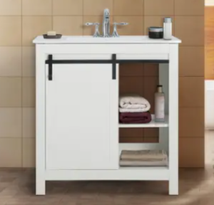 lot 4357 image: Saint Birch 31-inch Single Bathroom Vanity Base Only- Retail$187.99