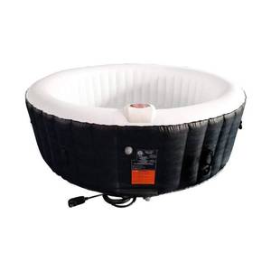 lot 4440 image: ALEKO Round 265-gallon Inflatable 6-person Hot Tub with Cover- Retail$713.99
