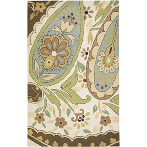 lot 4460 image: Rizzy Home Country Collection Hand-tufted New Zealand Wool Blend Accent Rug (8 Round) - 8 x 8- Retail$191.99