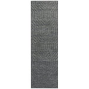 lot 4462 image: 3X5 Solid Accent Rug Dark Gray - Rizzy Home