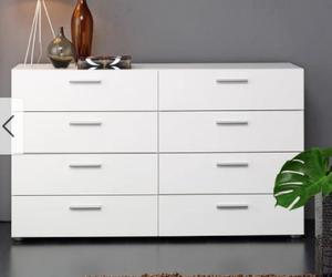 lot 4377 image: Porch & Den Angus Space-saving Foiled Surface 8-drawer Double Dresser - Retail$247.99