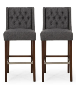 lot 4425 image: Bayliss Contemporary Wingback Fabric Barstools (Set of 2) by Christopher Knight Home- Retail$303.99