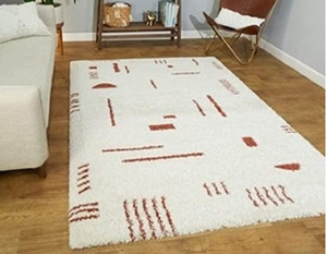 lot 4468 image: Carson Carrington Islinge Tribal Moroccan Rug Beige & Peach