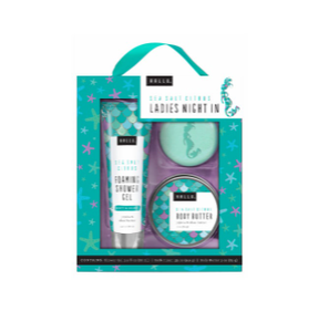 lot 50866 image: Ladies Night In Sea Salt Citrus Shower Gel Bath Fizzer Body Butter Hallu
