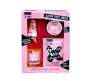 lot 50776 image: HALLU BY PEYTON LOVE THY BATH LOVE THY SELF COMPLETE PINK CARPET TREATMENT